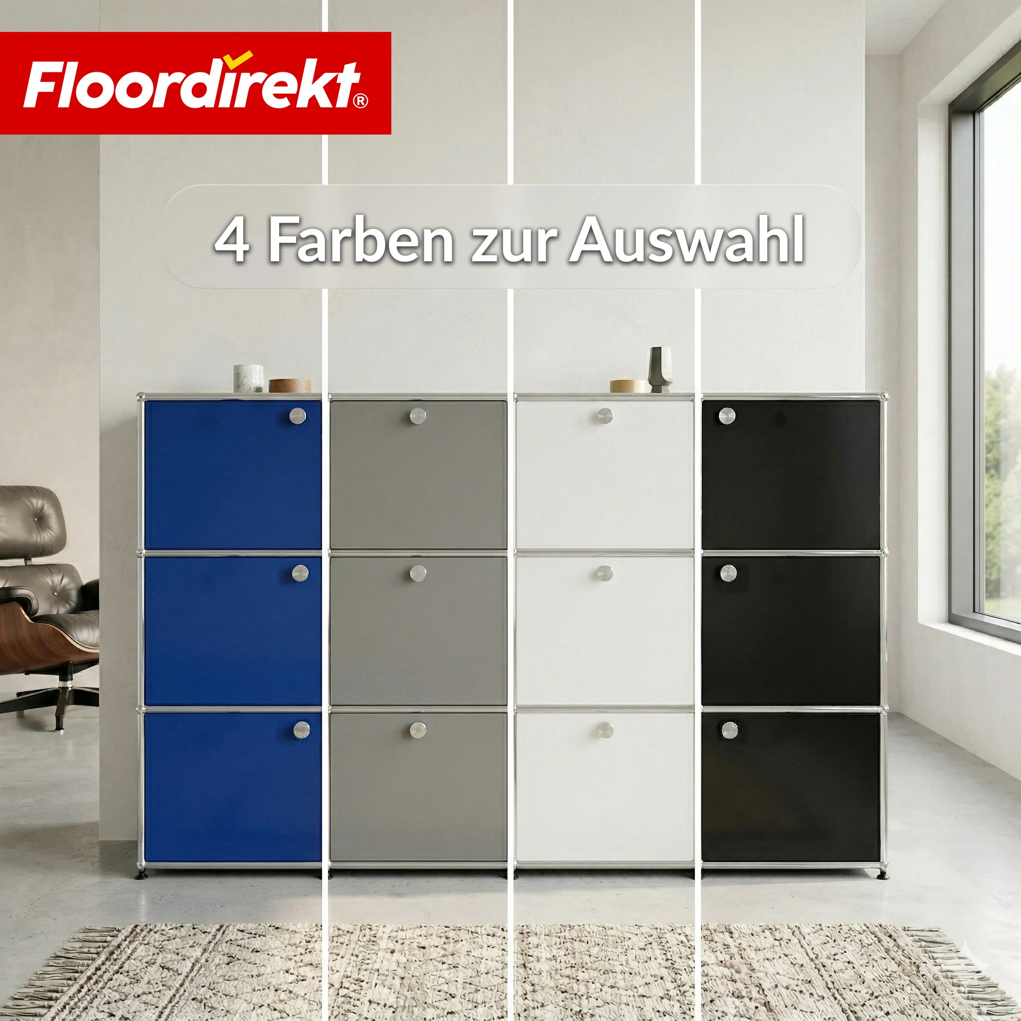 Metallschrank | Concept Epure MK-129 | Sideboard mit 3 verschließbaren Fächern | Moderner Aufbewahrungsschrank - Image 31