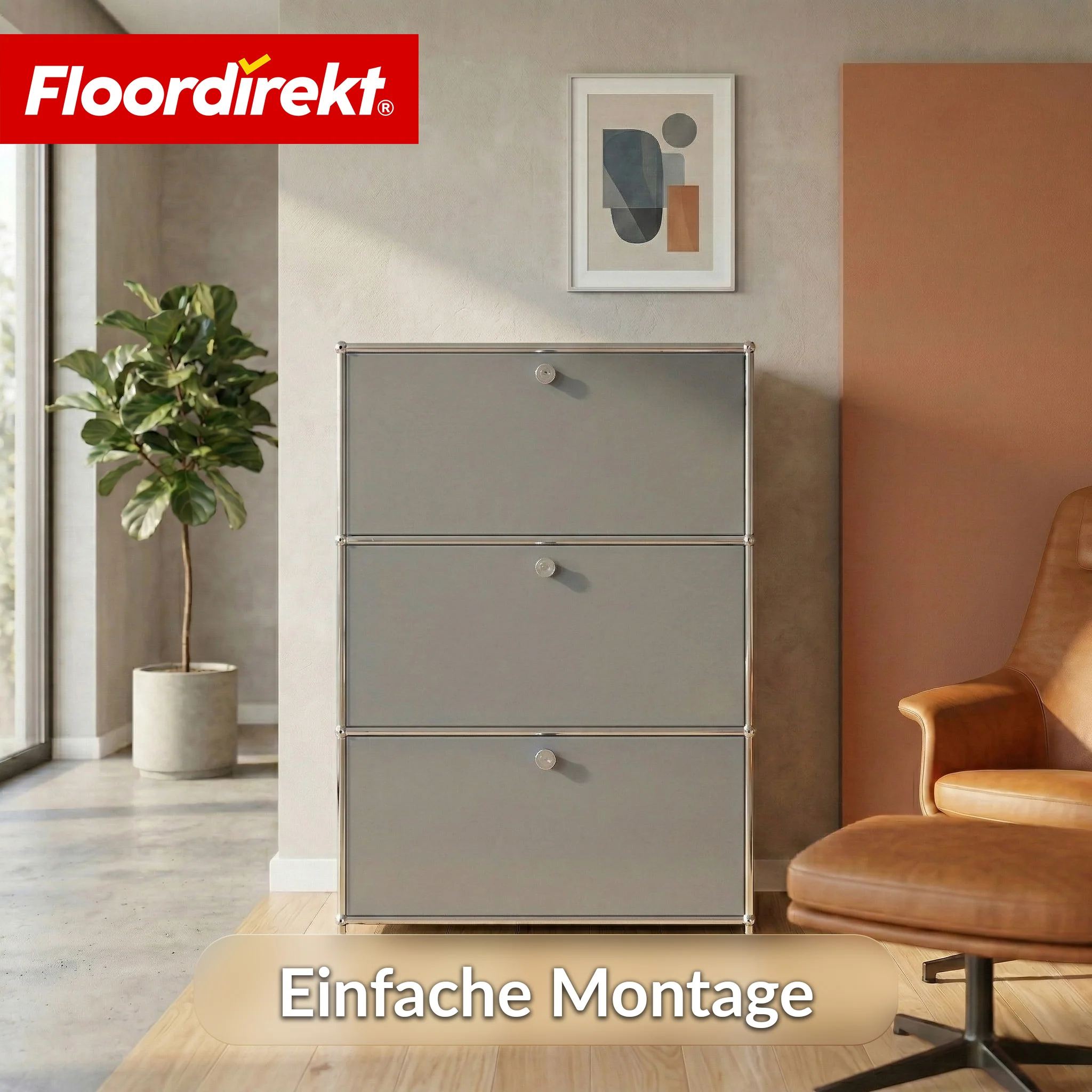 Metallschrank | Concept Epure MK-129 | Sideboard mit 3 verschließbaren Fächern | Moderner Aufbewahrungsschrank - Image 32