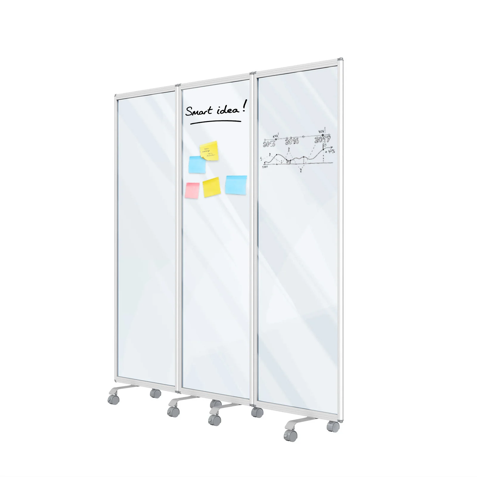 Mobile Trennwand | Präsentationsboard | Beschreibbare Oberfläche | Verschiedene Ausführungen - Image 10