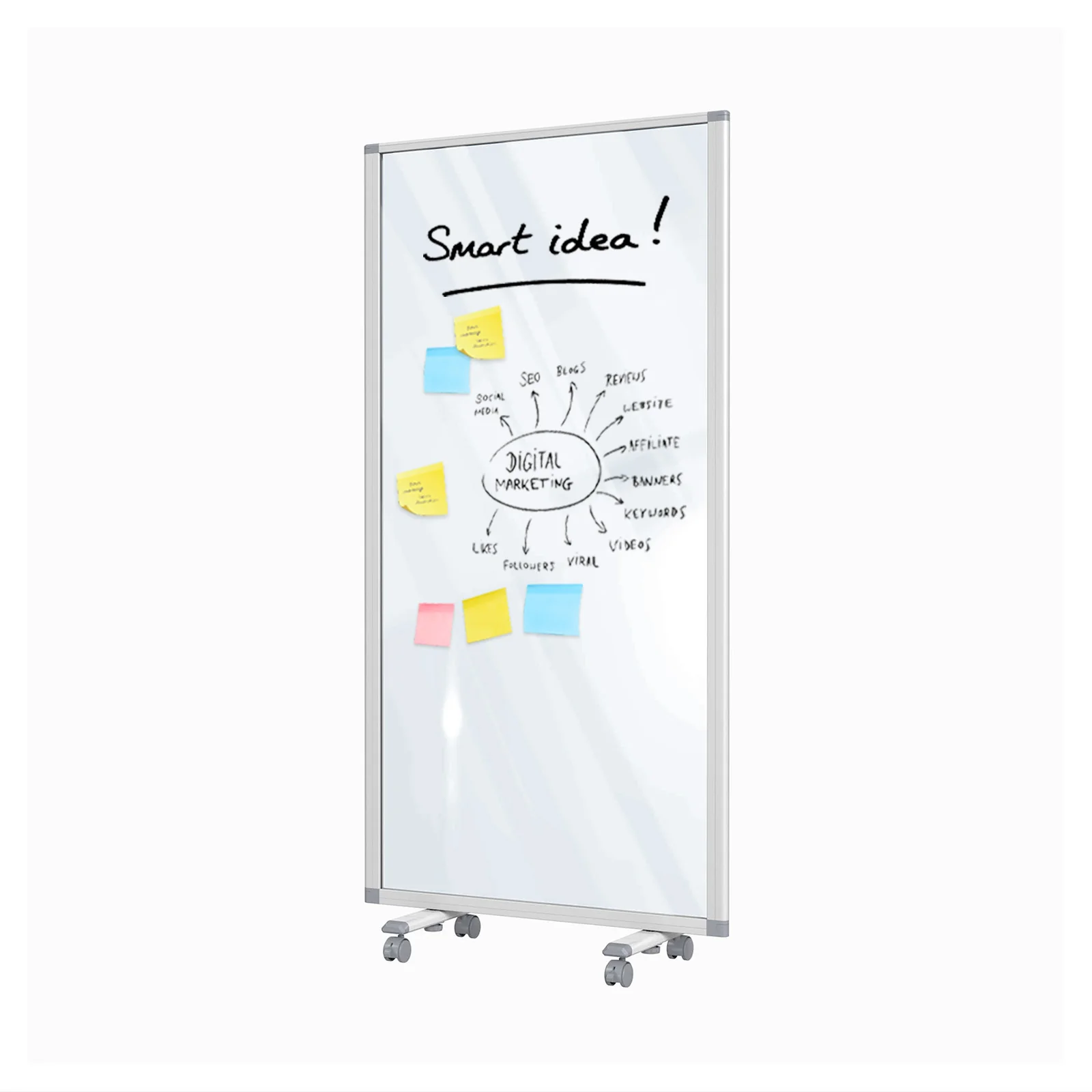 Mobile Trennwand | Präsentationsboard | Beschreibbare Oberfläche | Verschiedene Ausführungen - Image 13