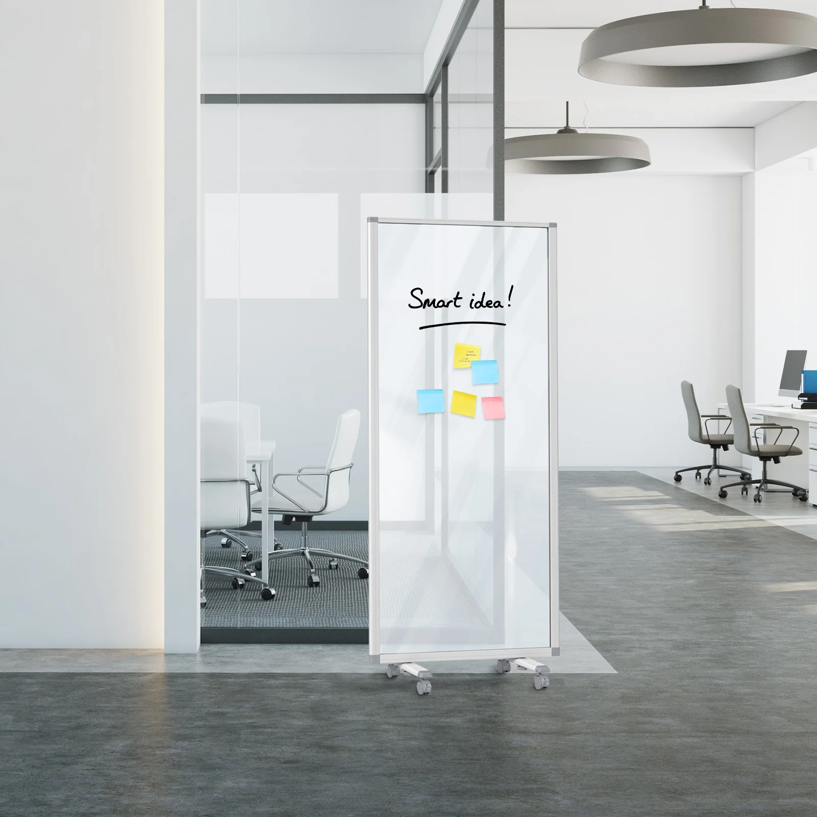 Mobile Trennwand | Präsentationsboard | Beschreibbare Oberfläche | Verschiedene Ausführungen - Image 16