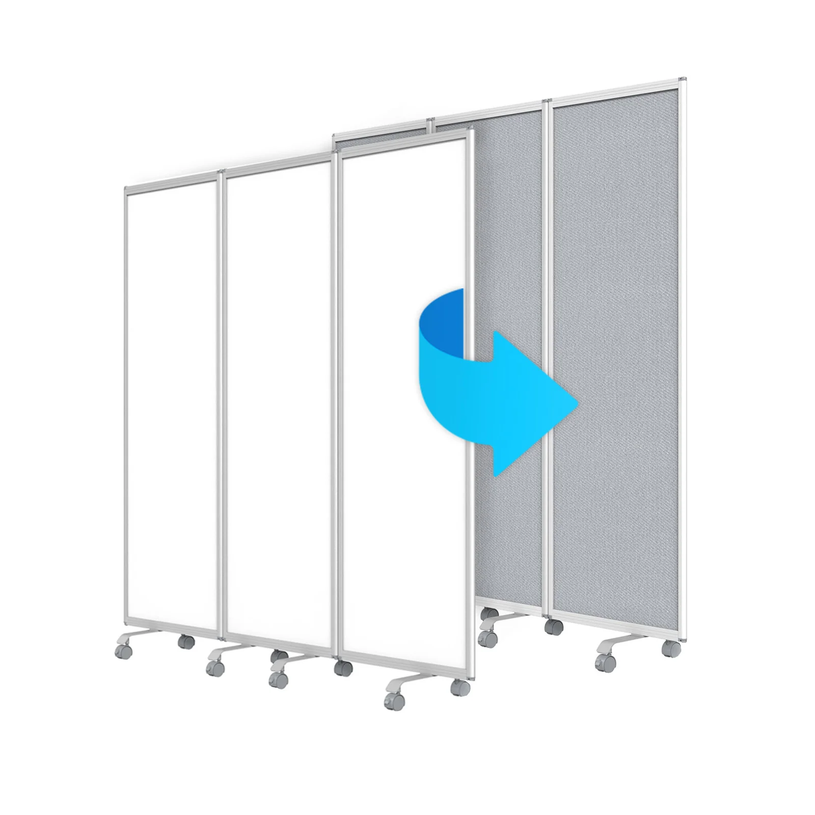 Mobile Trennwand | Präsentationsboard | Beschreibbare Oberfläche | Verschiedene Ausführungen - Image 5