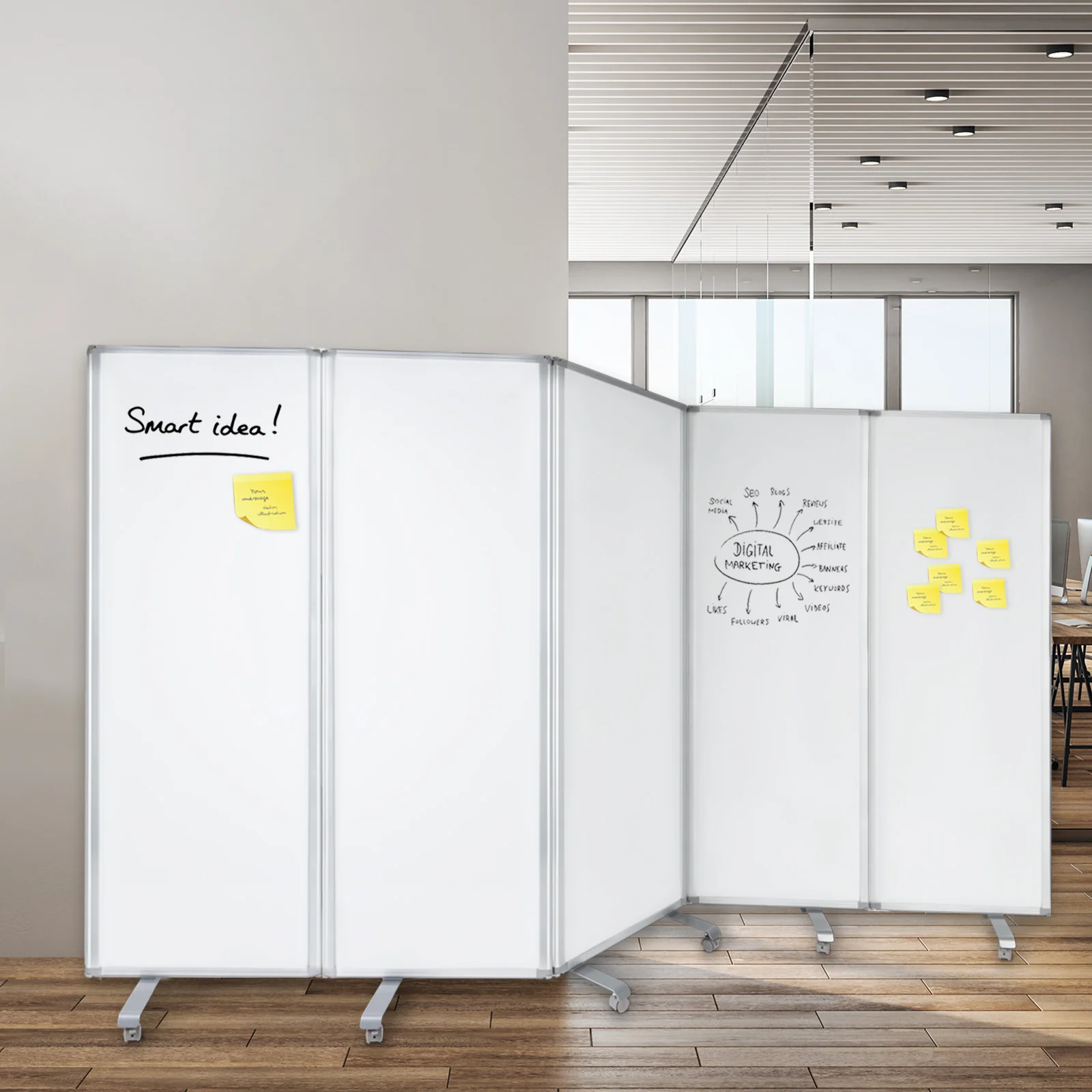 Mobile Trennwand | Whiteboard | Magnetisch - Image 11