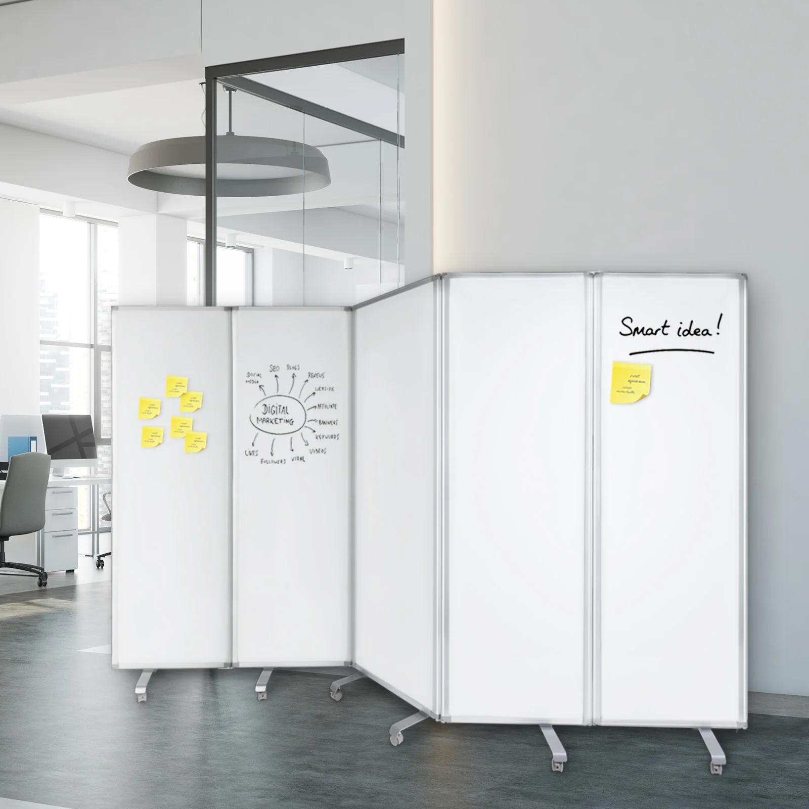 Mobile Trennwand | Whiteboard | Magnetisch - Image 12