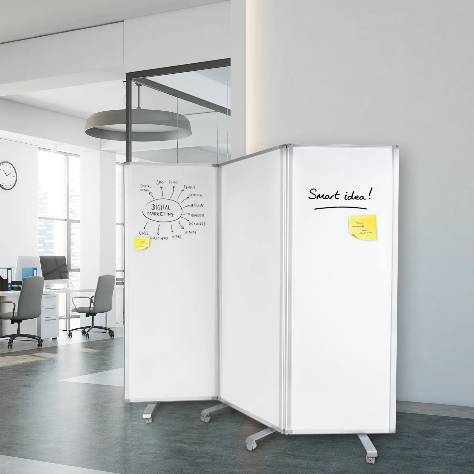 Mobile Trennwand | Whiteboard | Magnetisch - Image 6