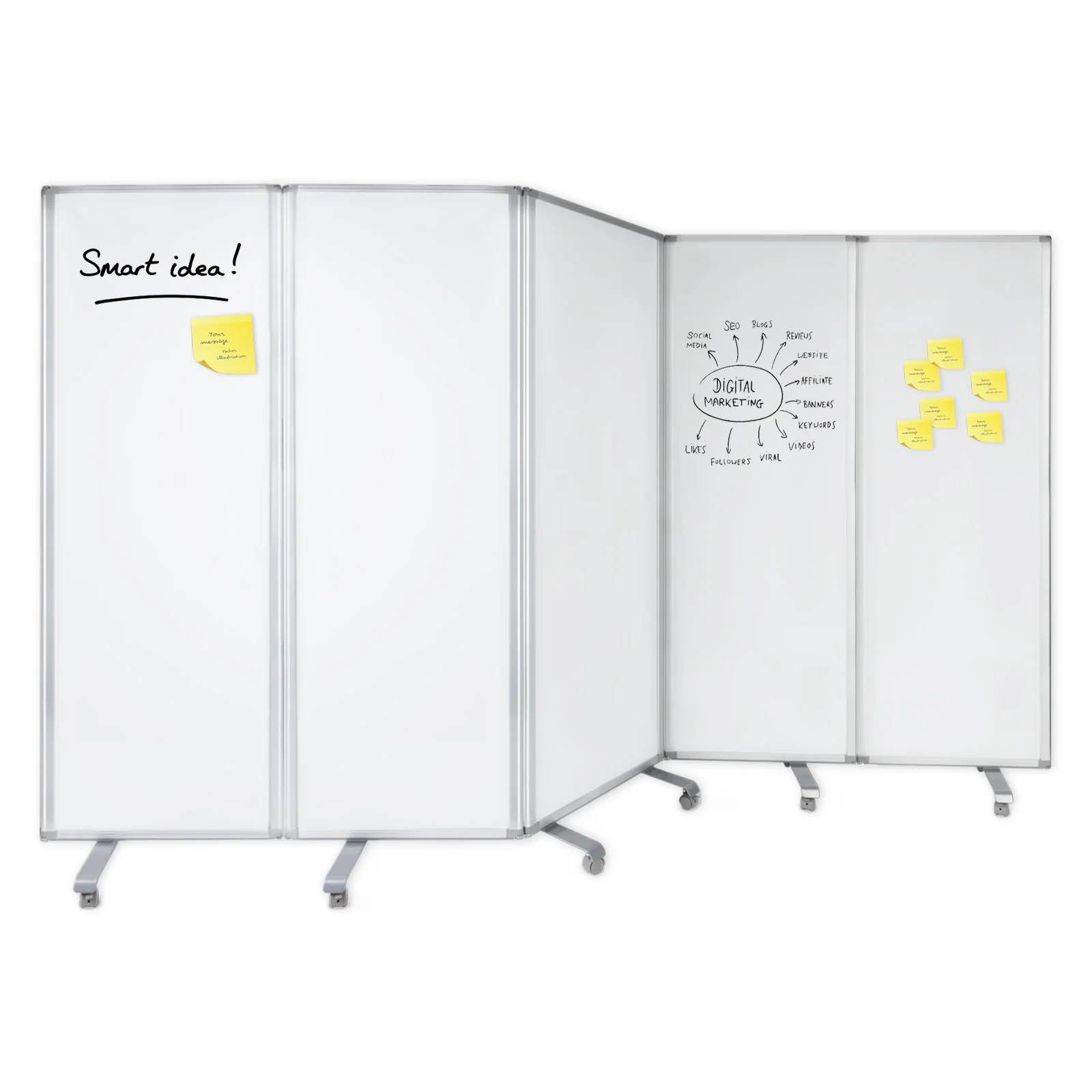 Mobile Trennwand | Whiteboard | Magnetisch - Image 7