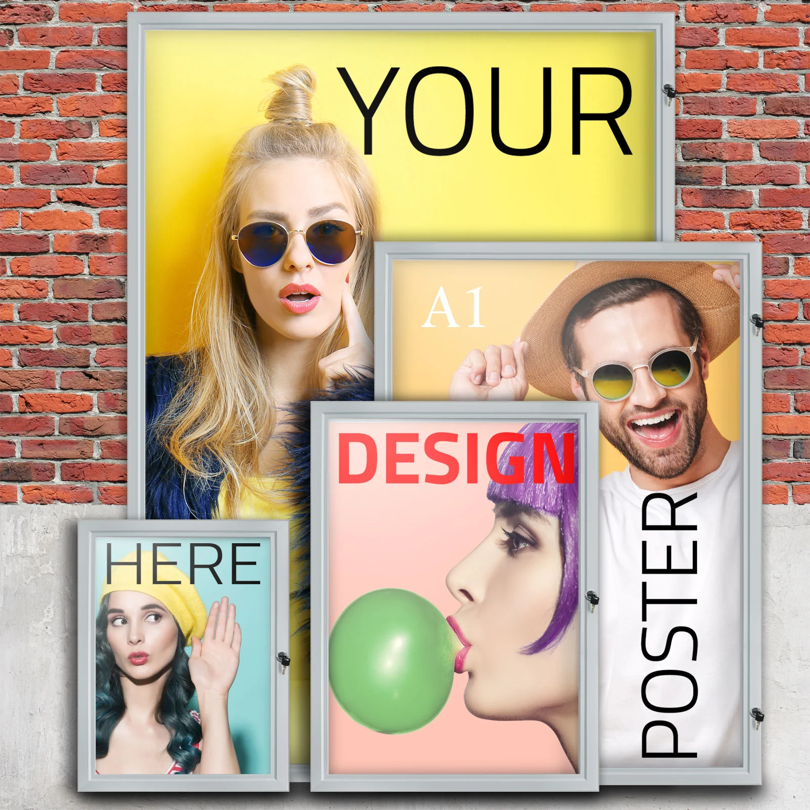 Außen-Schaukasten für Plakate | Posterrahmen | Abschließbar | Größen: A3 bis A0 - Image 6