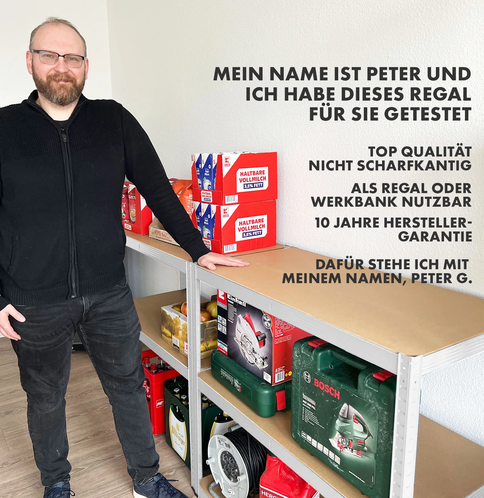 Schwerlastregal | Weiß | Gesamtlast: 875 kg | 4 Größen - Image 6