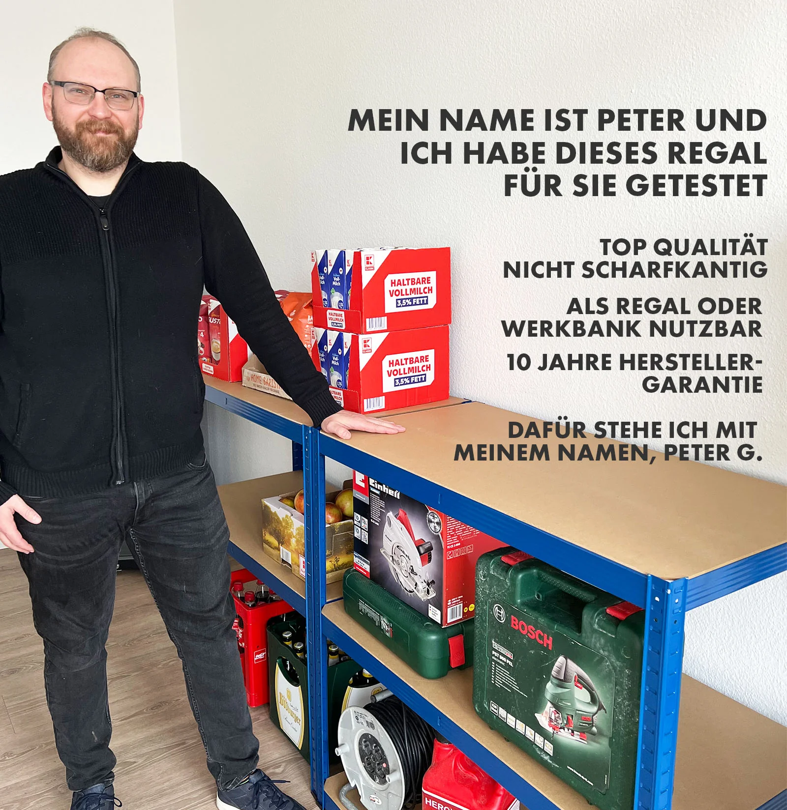 Schwerlastregal | Blau | Traglast bis 1500 kg | 8 Größen - Image 6
