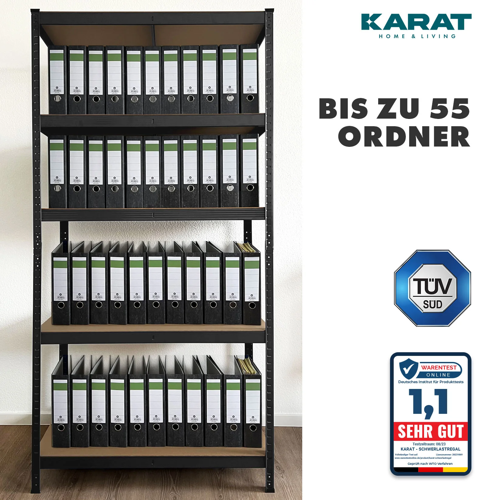 Schwerlastregal Lakota | 2er Set | Traglast bis 875 kg | Individuell einsetzbar | Verschiedene Größen und Farben - Image 19