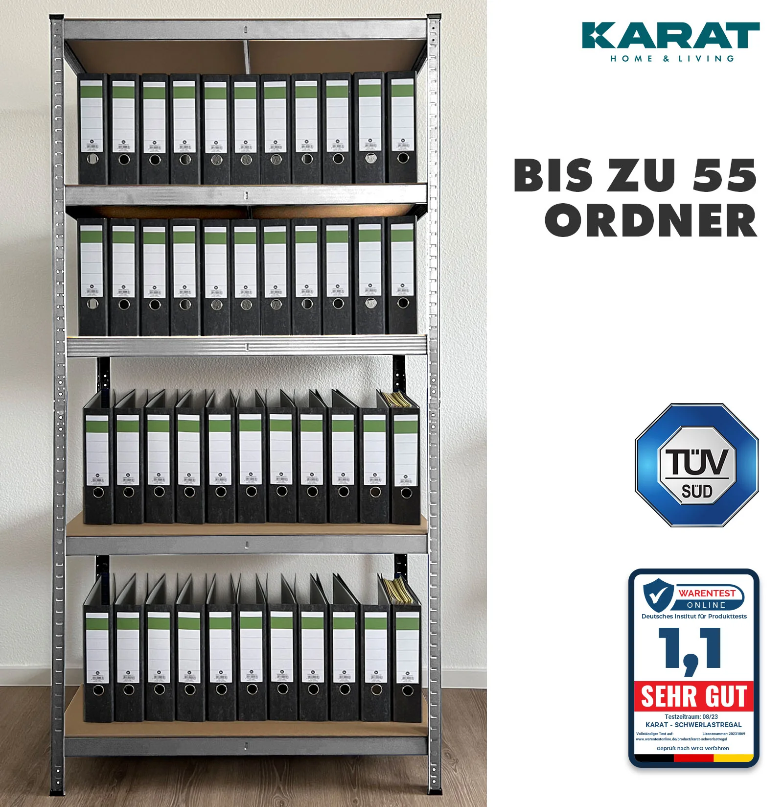 Schwerlastregal Lakota | 2er Set | Traglast bis 875 kg | Individuell einsetzbar | Verschiedene Größen und Farben - Image 26