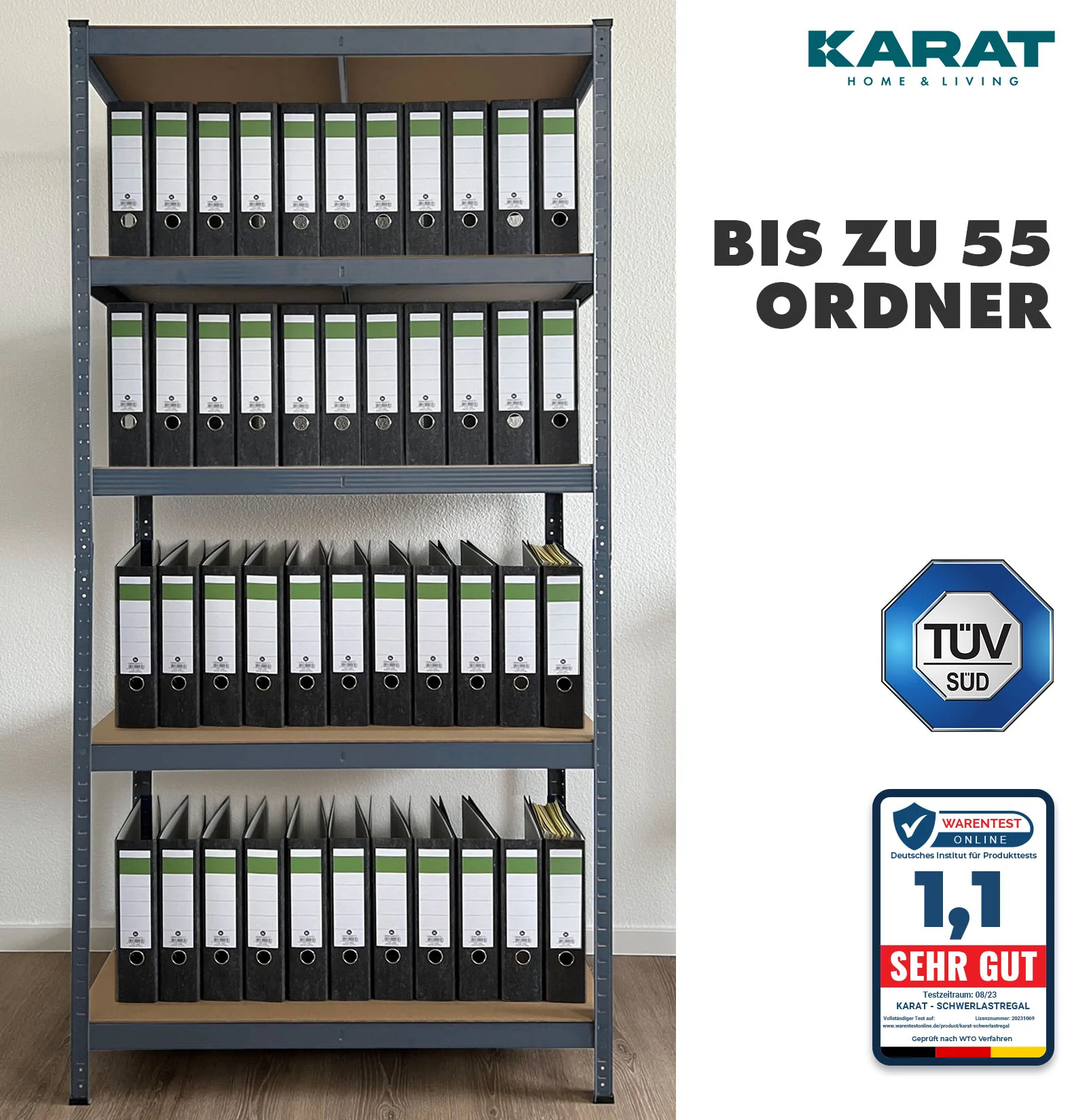 Schwerlastregal Lakota | 2er Set | Traglast bis 875 kg | Individuell einsetzbar | Verschiedene Größen und Farben - Image 5