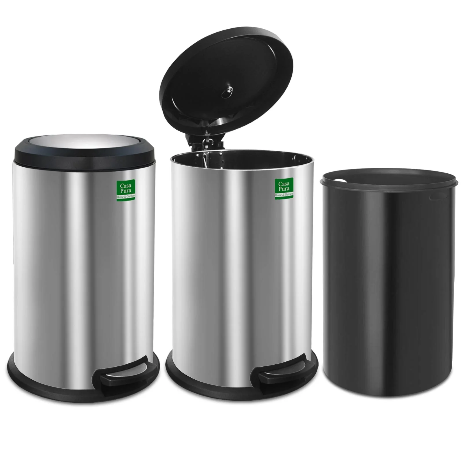 Mülleimer Dennis | Edelstahl | Mit Absenkautomatik | 40 Liter - Image 3