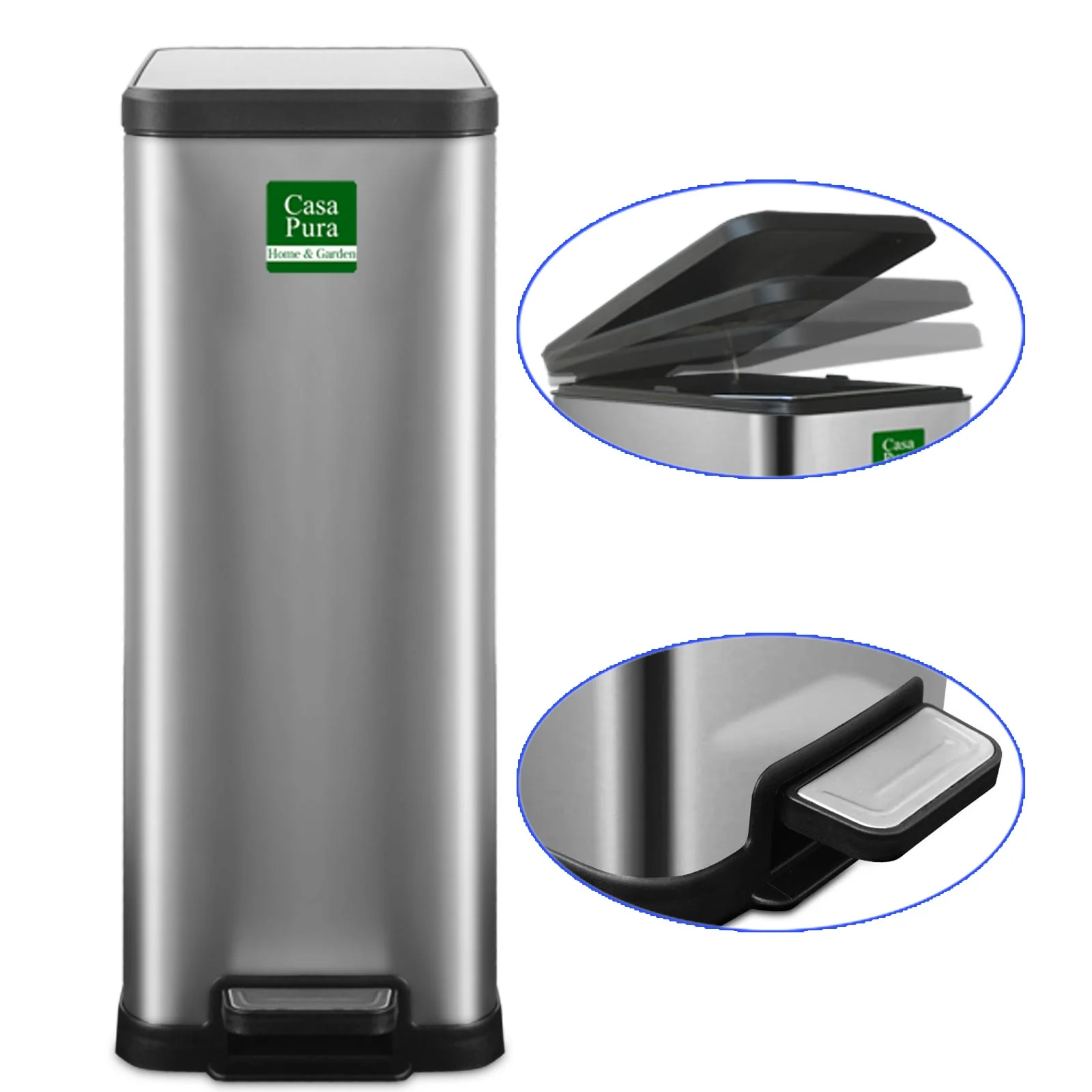 Mülleimer Zack | Edelstahl | Mit Absenkautomatik | 18 Liter - Image 3