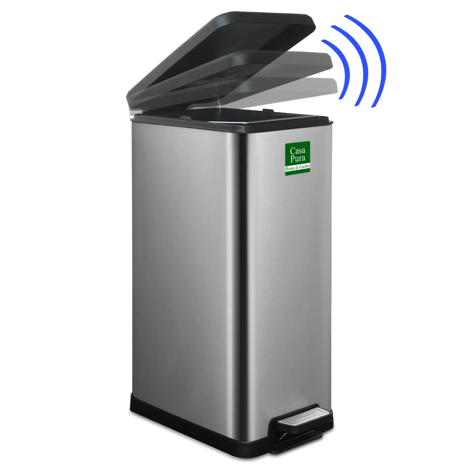Mülleimer Zack | Edelstahl | Mit Absenkautomatik | 18 Liter - Image 7