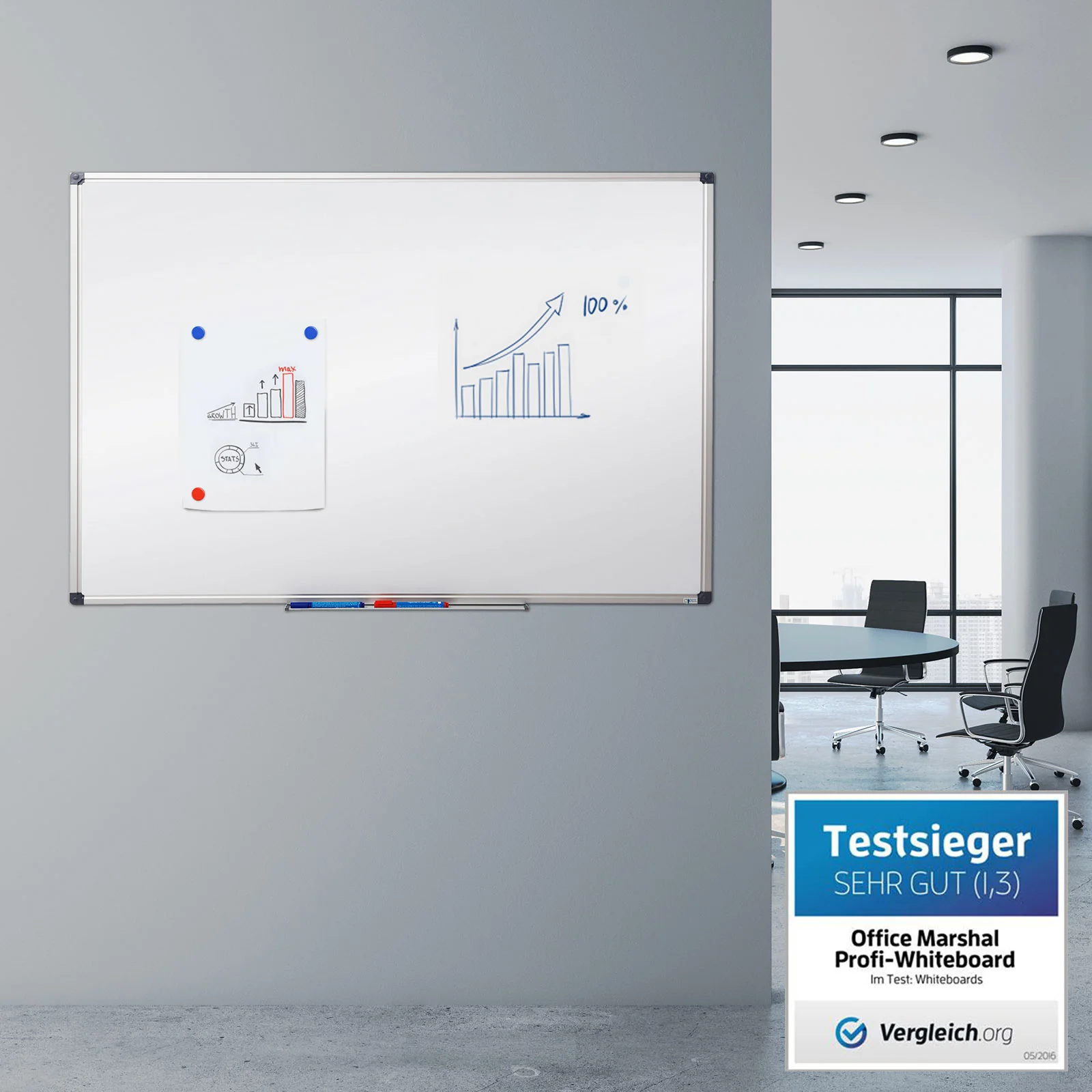 Whiteboard | Master of Boards | Lackiert | Kratzfest & magnethaftend - Image 4