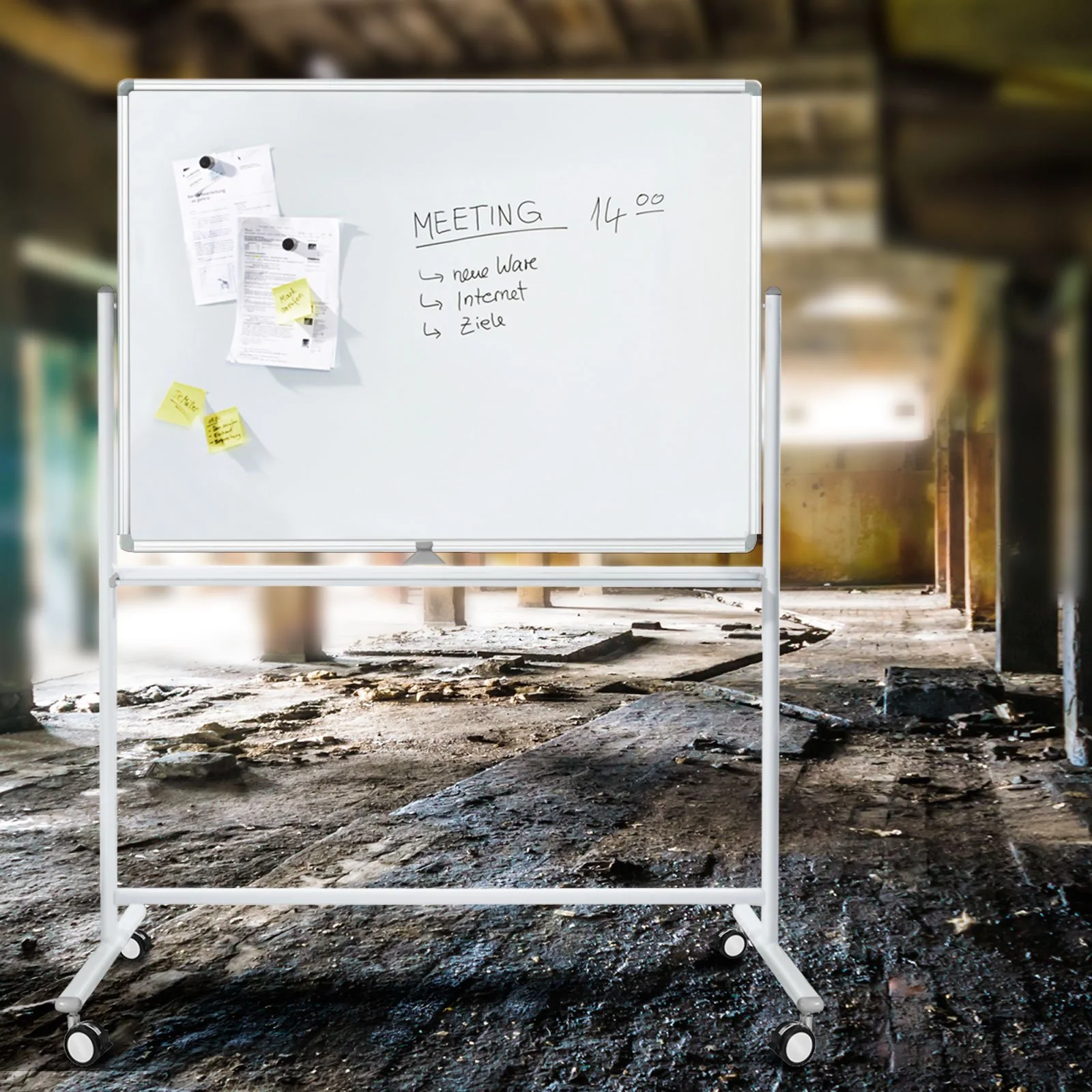 Whiteboard speziallackiert | mobil & drehbar | 4 Größen - Image 9