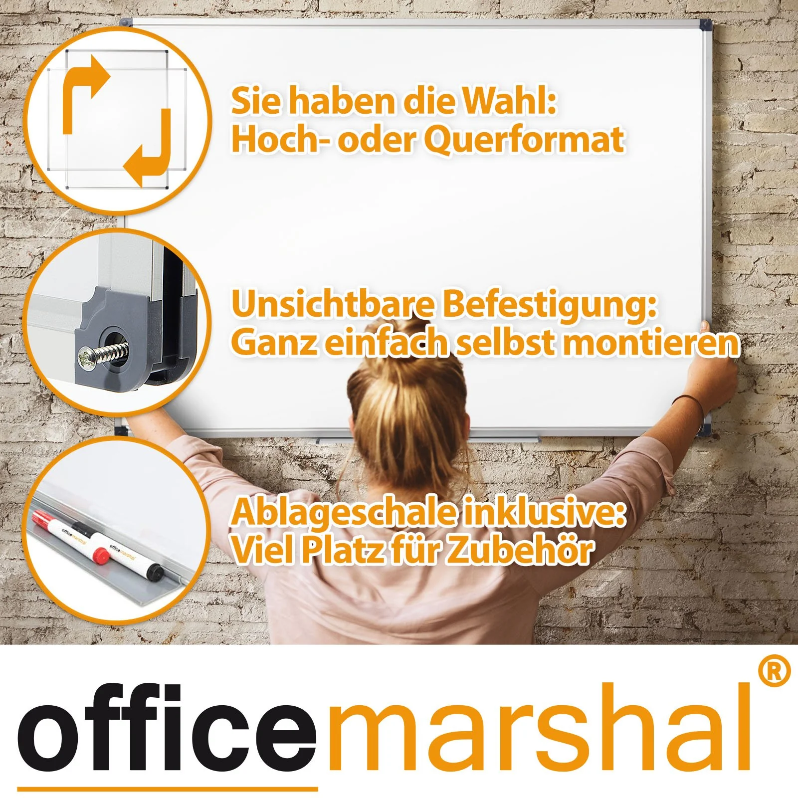Whiteboard | Office Marshal Profi | Lackiertes Magnetboard - Image 8