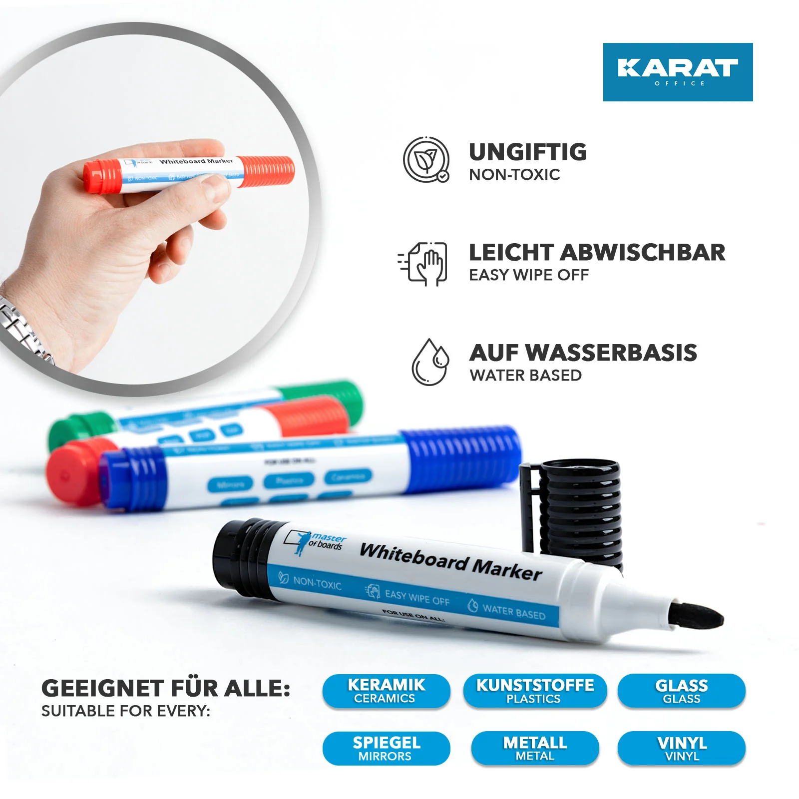 Whiteboard Starter Set | Grundausstattung für Whiteboards | Im praktischen Kunststoffkoffer - Image 4
