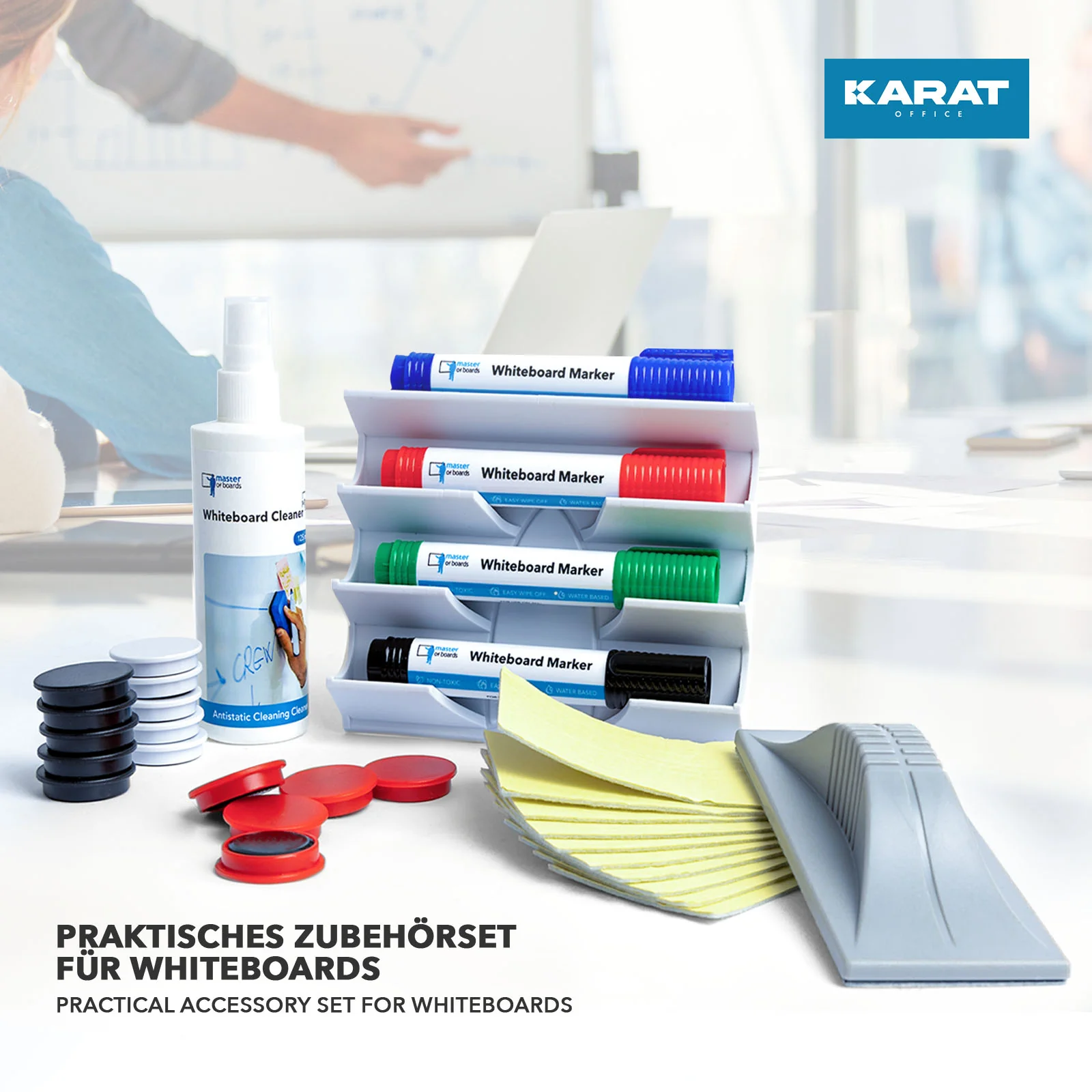 Whiteboard Starter Set | Grundausstattung für Whiteboards | Im praktischen Kunststoffkoffer - Image 5